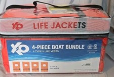 NEW 4pk X2O Type II Adult Life Jackets Orange U.S Coast Guard Approved
