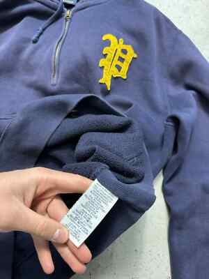 Polo Ralph Lauren Hoodie 1/4 Zip Big Logo Vintage Size L | eBay