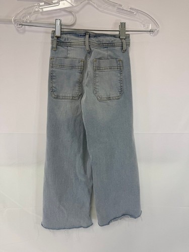 Zara - Little Girls Jeans - Size 6 - Light Wash - Adjustable Waist - Wide Leg - Picture 2 of 4