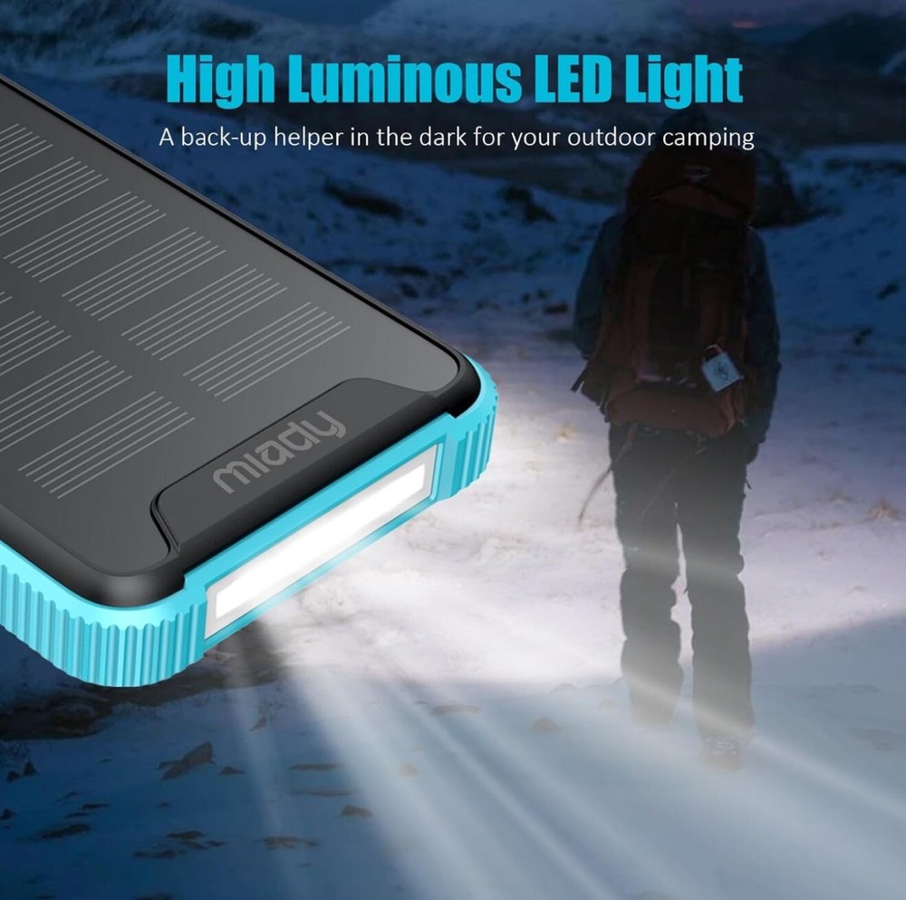 Solar Power Bank 15W-22W Fast Wireless Charging Brand New
