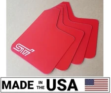 [StreetRays] Universal STARTER Mud Flaps Set RED with Custom Vinyl Logo A