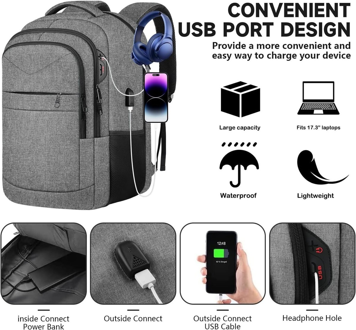 Mochila Universidad Ligera Mochila Escolar Pana Floral Para Adolescente - Capacidad 24L Para Laptop 17'' | Diseño Unisex Mochila Pana Floral Adolescente