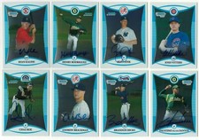 2008 Bowman Chrome Prospects AU RC Single Cards On-Card Certified Auto Autograph
