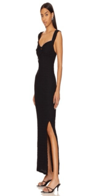 Free People Eleni Bodycon Maxi Dress in Black