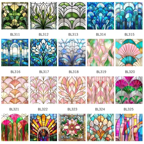 AU Static Cling Glass Window Film Privacy Stained Glass Sticker UV Protection - Picture 1 of 47