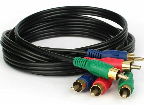 5M,Component Video Cable, RGB YUV Red Blue Green 3 RCA Phono To 3 RCA Phono Lead - Picture 2 of 4