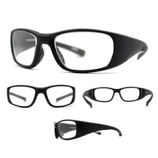 SA106 AP Z87+U6 Safety Lens Wrap Sport Soft Tip Black Reading Glasses