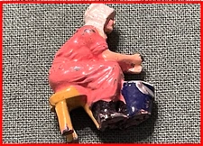 Vintage Lead Hill Co. "Milkmaid, Seated on Stool" Excellent Shape - Pink Dress