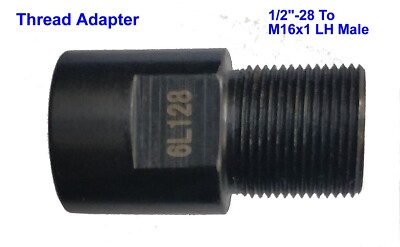 Bareel Thread Adapter from 1/2''-28 to M16x1 LH Male , 6L128