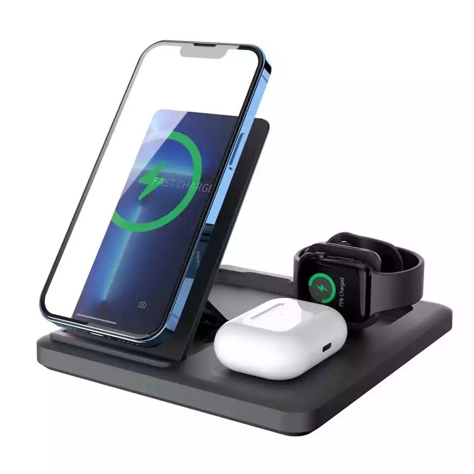Wireless Charger Station3 in 1 Fast Wireless Charger for Apple Watch Series S...-image