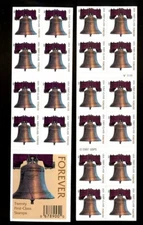 US Pane #4125g Forever (41c)  Liberty Bell 2009 Not Folded , p41253