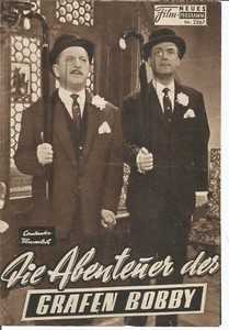 DIE ABENTEUER DES GRAFEN BOBBY 1961 AUSTRIA Kino Neues Film Programm