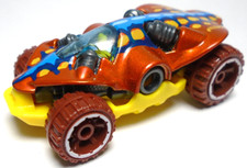 2008 HOT WHEELS SWAMP BUGGY ORANGE 1:64 DIECAST 2 1/2" CAR WITH YELLOW & BLUE