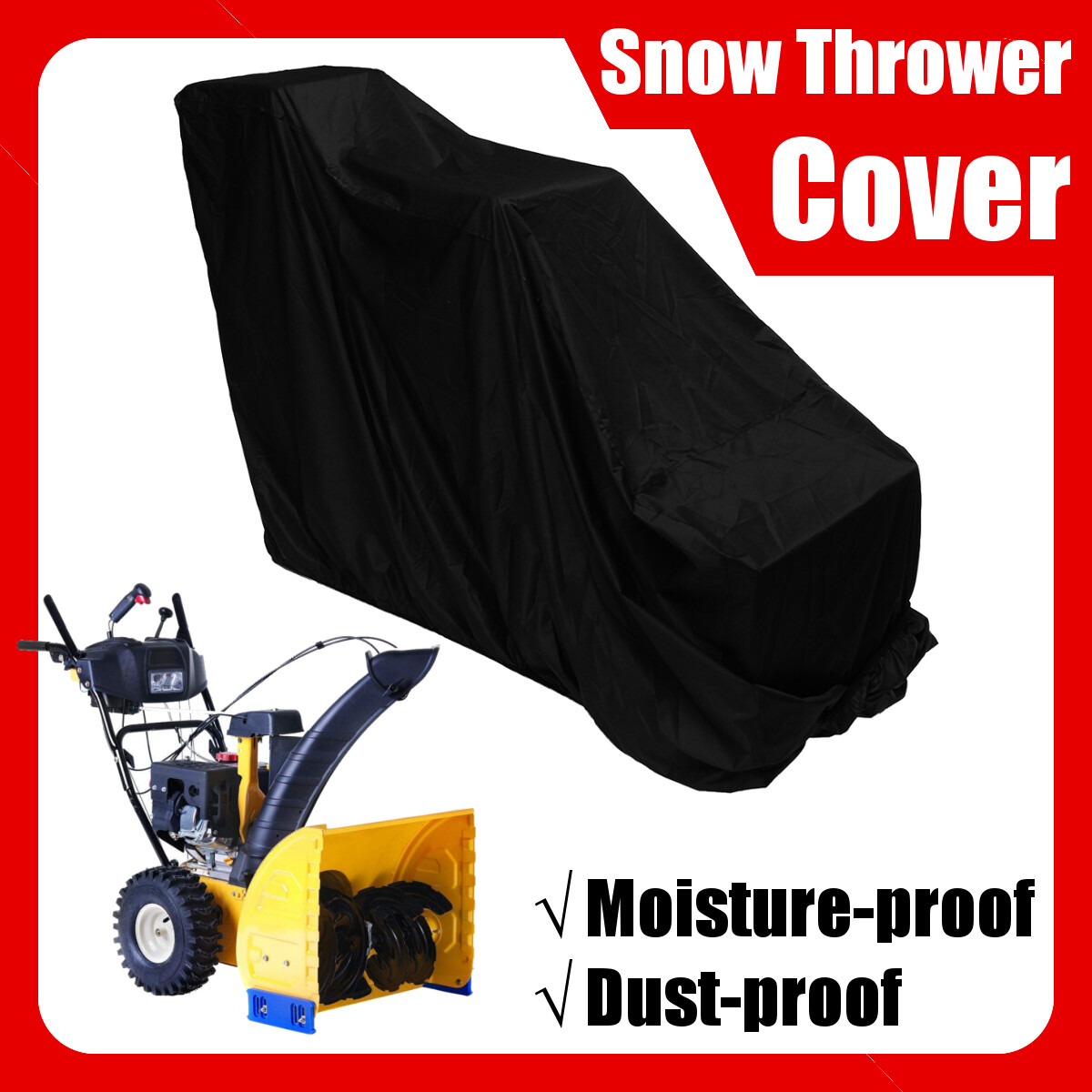62" Polyester Protective AntiUV Waterproof Snow Thrower Snowblower