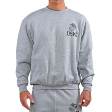 USMC EG A "Repel" Performance Crewneck Sweatshirt-Grey