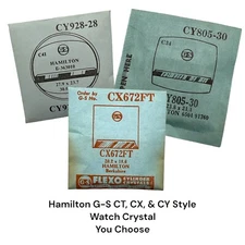 Hamilton Watch Crystal x 1 G-S CT, CX & CY  Style VTG NOS