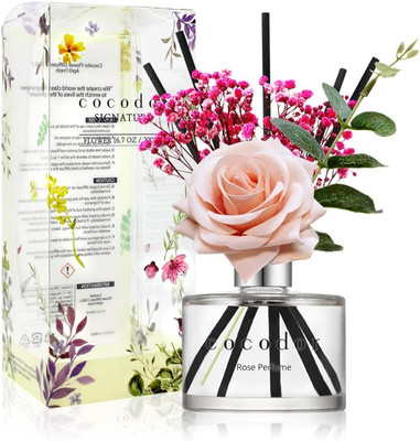 COCODOR Rose Flower Reed Diffuser/Rose Perfume/6.7Oz(200Ml)/1 Pack/Reed Diffuser