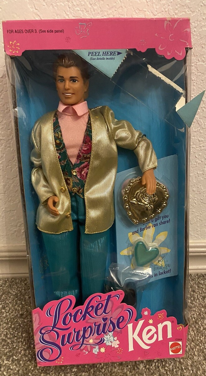 1993 Locket Surprise Ken Barbie Doll Mattel 74299109645| eBay