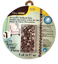 Dritz Home Decorative Nail-head Trim 5yd-Nickel/Silver 75ct. Nails