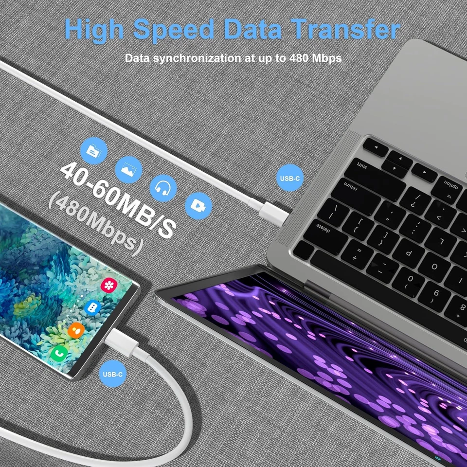 20W USB C Fast Charger Type C Cable Power Brick For iPhone 15 16 Pro Max Android - Image 4 of 4