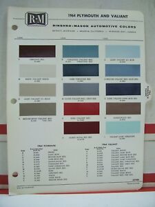 1967 Plymouth Gtx Color Chart