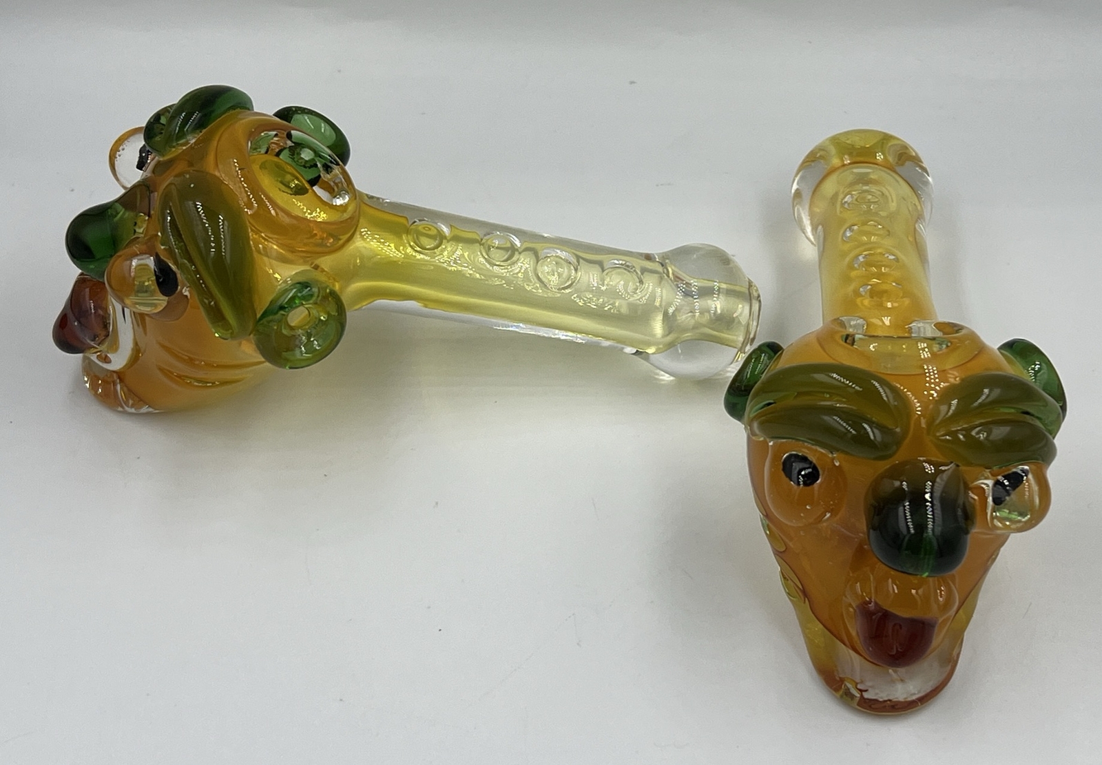 5” Hand Made Thick Heavy Hammer Hookah Bubbler Glass Bong Hand Pipe Smoking Face