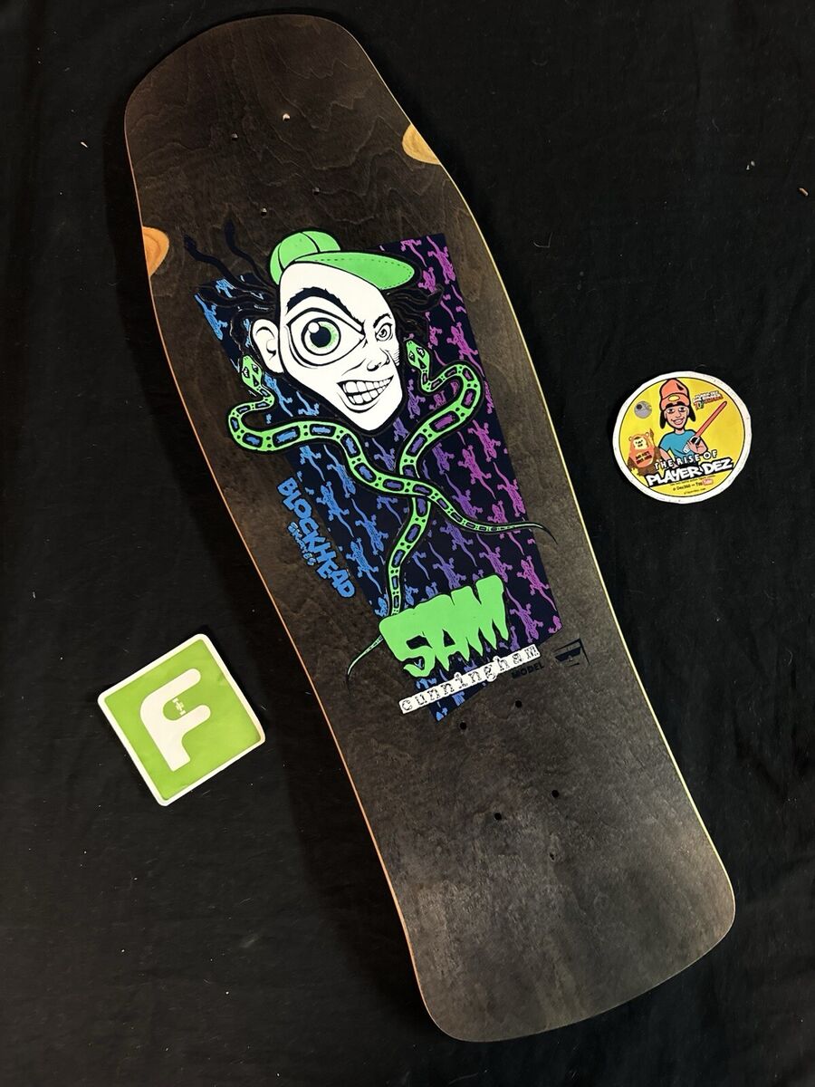 爆安タイムセール✨insane 狂板 アシンメトリー 5'5 レギュラー RARE SIGNED Sam Cunningham 2016 Evil Eye Blockhead Skateboard Deck
