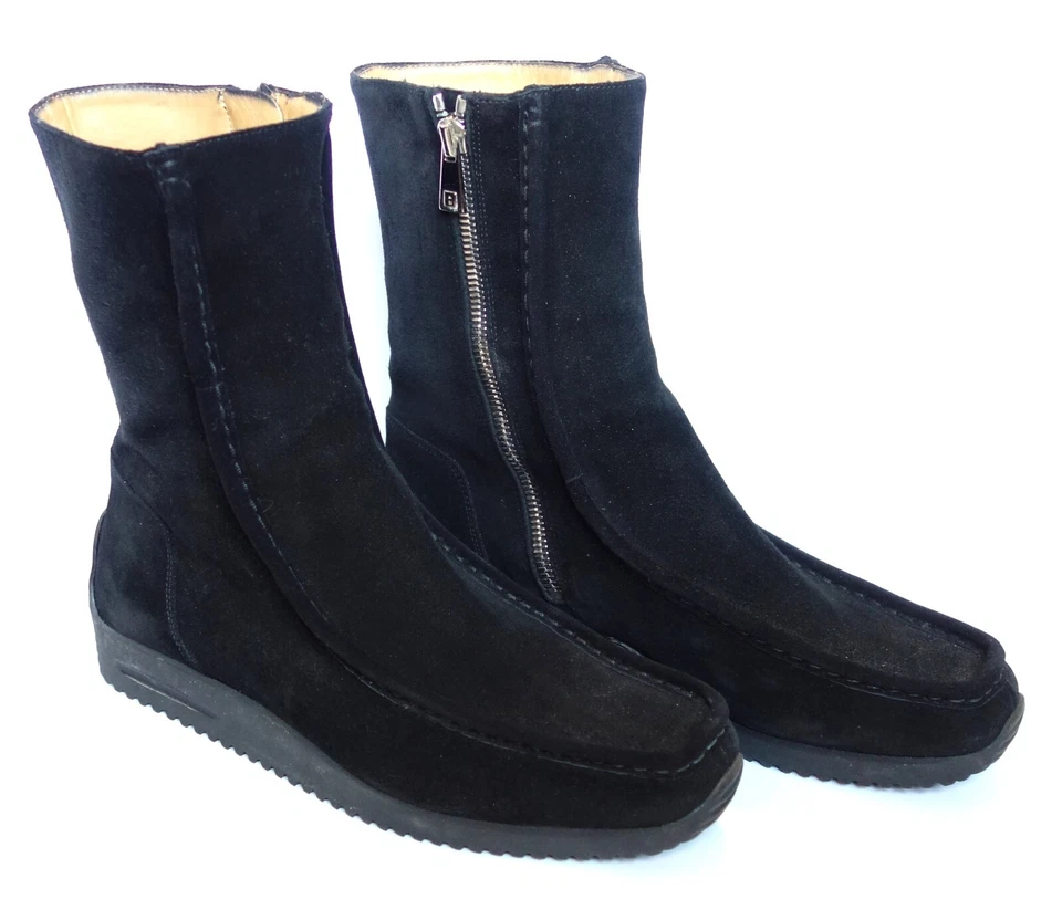 BALLY Dezza Negro Gamuza Conducción Moc Puntera Botines Mujer 38 7 HECHO EN ITALIA Foto 4 de 4