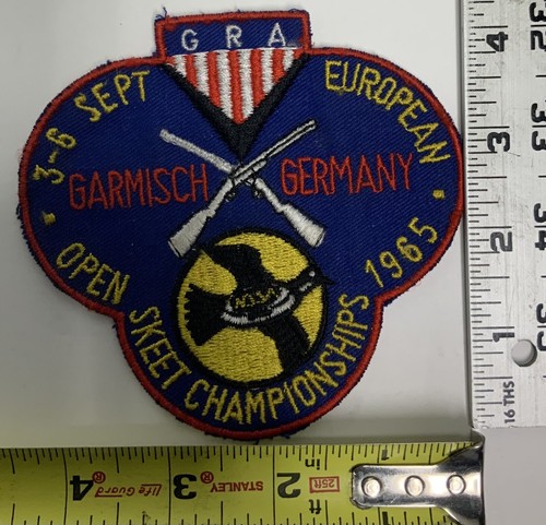 Garmisch Germany European Open Skeet Championships 1965 Patch RecycledFashionCom - Picture 8 of 8