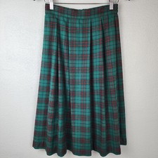 VTG 90s Tartan Plaid Skirt 8 Midi Grunge Academia Goth Preppy Elastic Waist