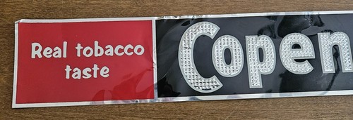 VINTAGE COPENHAGEN CHEWING TOBACCO 24" EMBOSSED THIN METAL SIGN CHEW DIP - Picture 2 of 7