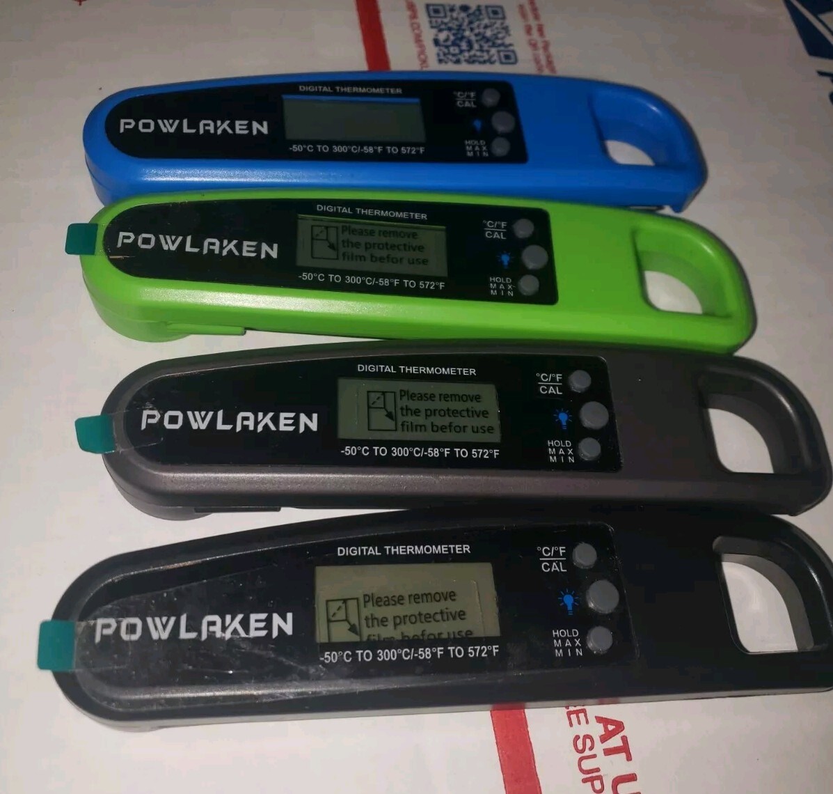 4 Powlaken Instant Read Meat Thermometers USA Shipping-image