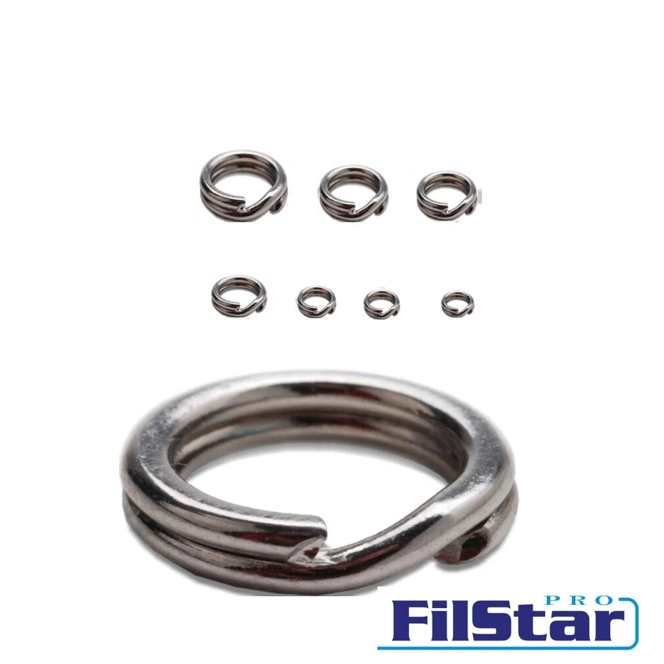 FILSTAR 26 Stück Edelstahl Sprengring Split Rings Splitringe Ø3,5mm/3kg (0,13 EUR/St.)