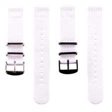 2 Piece Classic Solid Color Nylon Replacement Watch Band