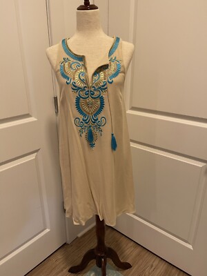 NWOT Lilly Pulitzer Audra Sand W/ turquoise gold detail size
