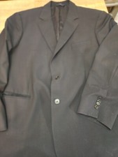 Brooks Brothers 346 Stretch Black Blazer Wool Blend Men's Size 45 Regular