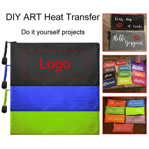 6 Pieces 6 Colors Zipper Waterproof Bag Pencil Pouch for Cosmetic Makeup Bills O - Picture 6 of 9