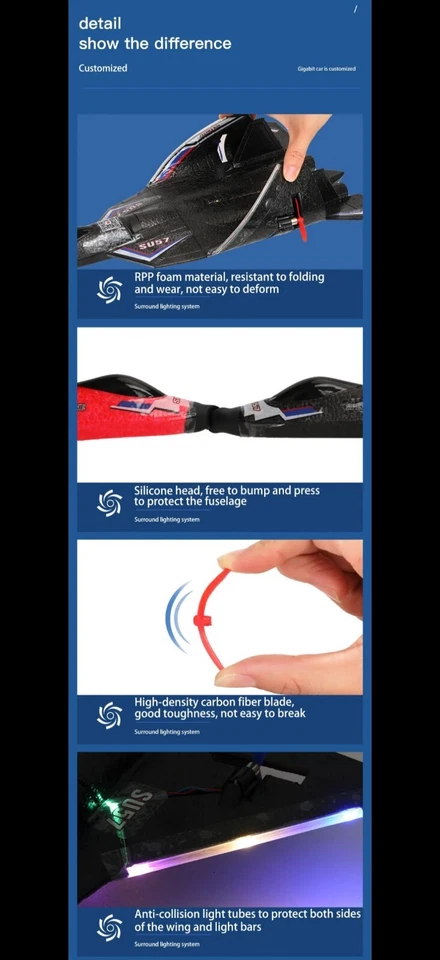 RC SU-57 2.4 Ghz Fighter Jet (RED) EPP Foam Material With One Battery, 14 Plus. - Image 2 of 4
