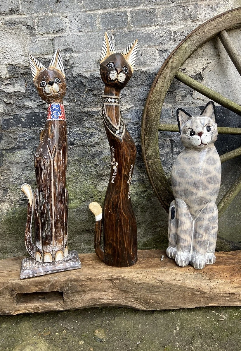 Tall wooden sale cats