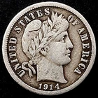 1914 Barber Dime! Great shape!