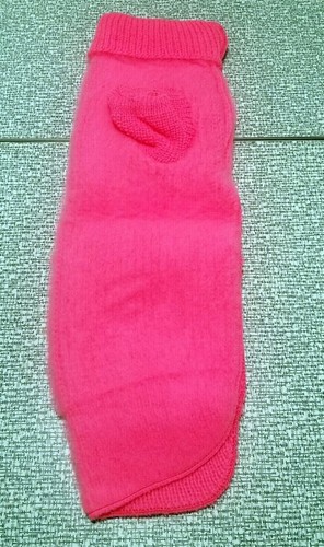 Vintage HARTZ Wear Acrylic DOG SWEATER Turtleneck Medium Made in USA Pink NOS - Picture 4 of 8