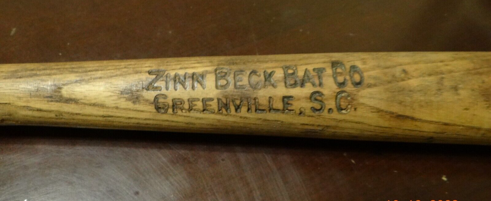 Rare 1920's Zinn Beck Bat Co Greenville SC 17" Mini or Souvenir