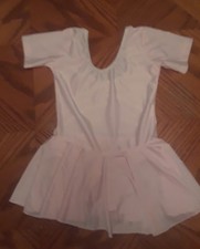 Girls Pink Leotard with Attached Tutu Size 6/7 EUC