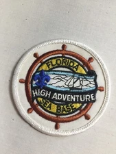 Florida Sea Scout Base High Adventure plastic back BSA Camp Patch