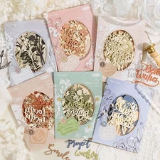 20pcs Hollowed Out Plant Flower Paper Not Stickers Journal DIY Scrapbook Crafts