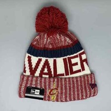 New Era Cleveland Cavaliers Sport Pom Cuffed Knit Beanie Hat One Size New