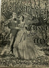 Maytime Jeanette MacDonald, Nelson Eddy John Barrymore 1937 Danish Movie Program