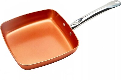 Quadratische Bratpfanne mit Induktionsboden - 24 cm Antihaft-Keramikbeschichtung