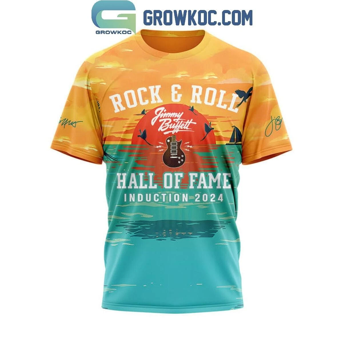 Jimmy Buffett Hall Of Fame Musical Excellence Award 2024 Rock And Rol T-shirt 3D