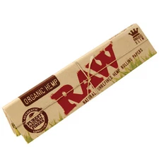RAW Organic Hemp Natural Unrefined Rolling Papers 1 1/4   2 Packs